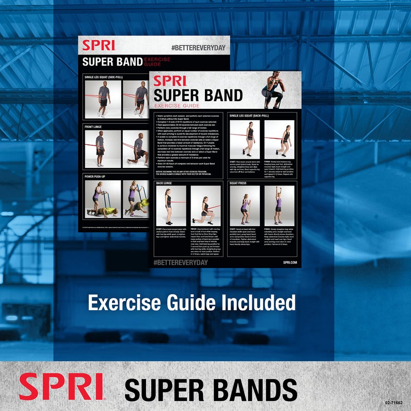 SPRI Superbands - Resistance Band for Assisted Pull-ups, Core Fitness, and Strength Training Resistance Exercises - Versatile Tool for Flexibility, Stamina, and Balance - 1", Red - Image 3